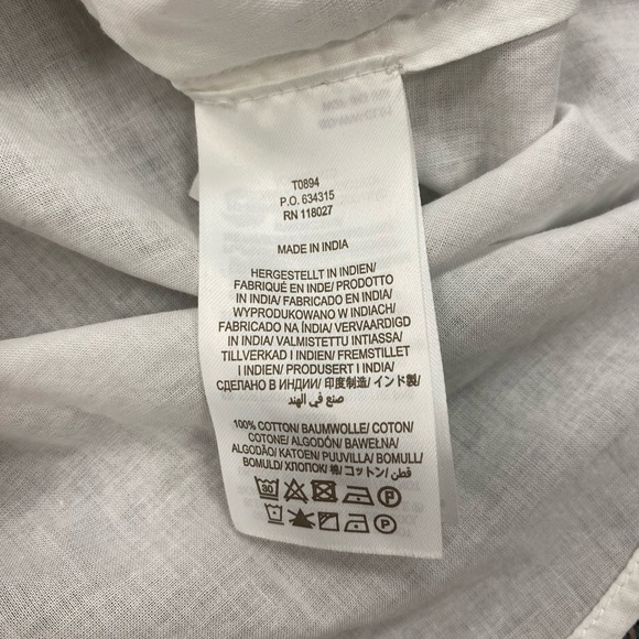 BODEN Broderie Trim Blouse White Eyelet Size US6 - Picture 11 of 11